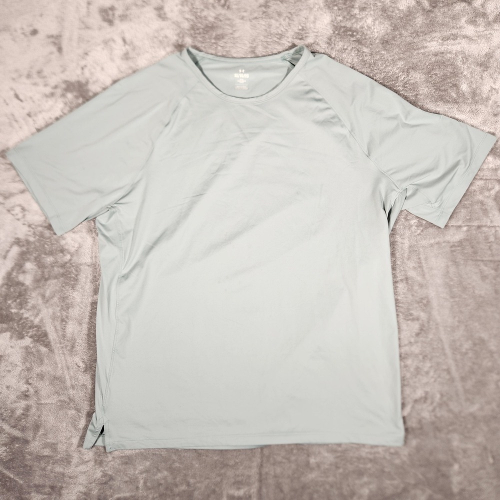 Under Armour Shirt Mens XL 1373728 Blue Fitted Short Sleeve Performance EUC